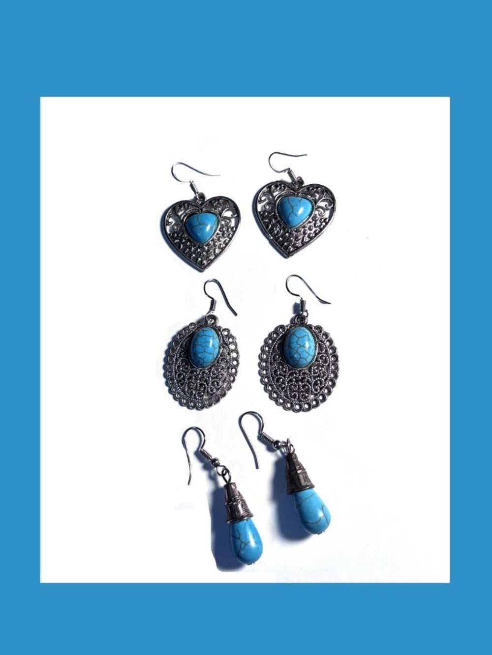 3 Pairs of Dangling Earrings